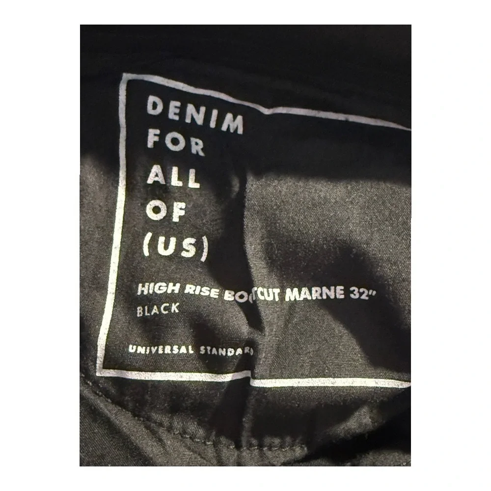 Universal Standard Black High Rise Bootcut Jeans Women's Size 4 32"‎ Inseam - Picture 5 of 8